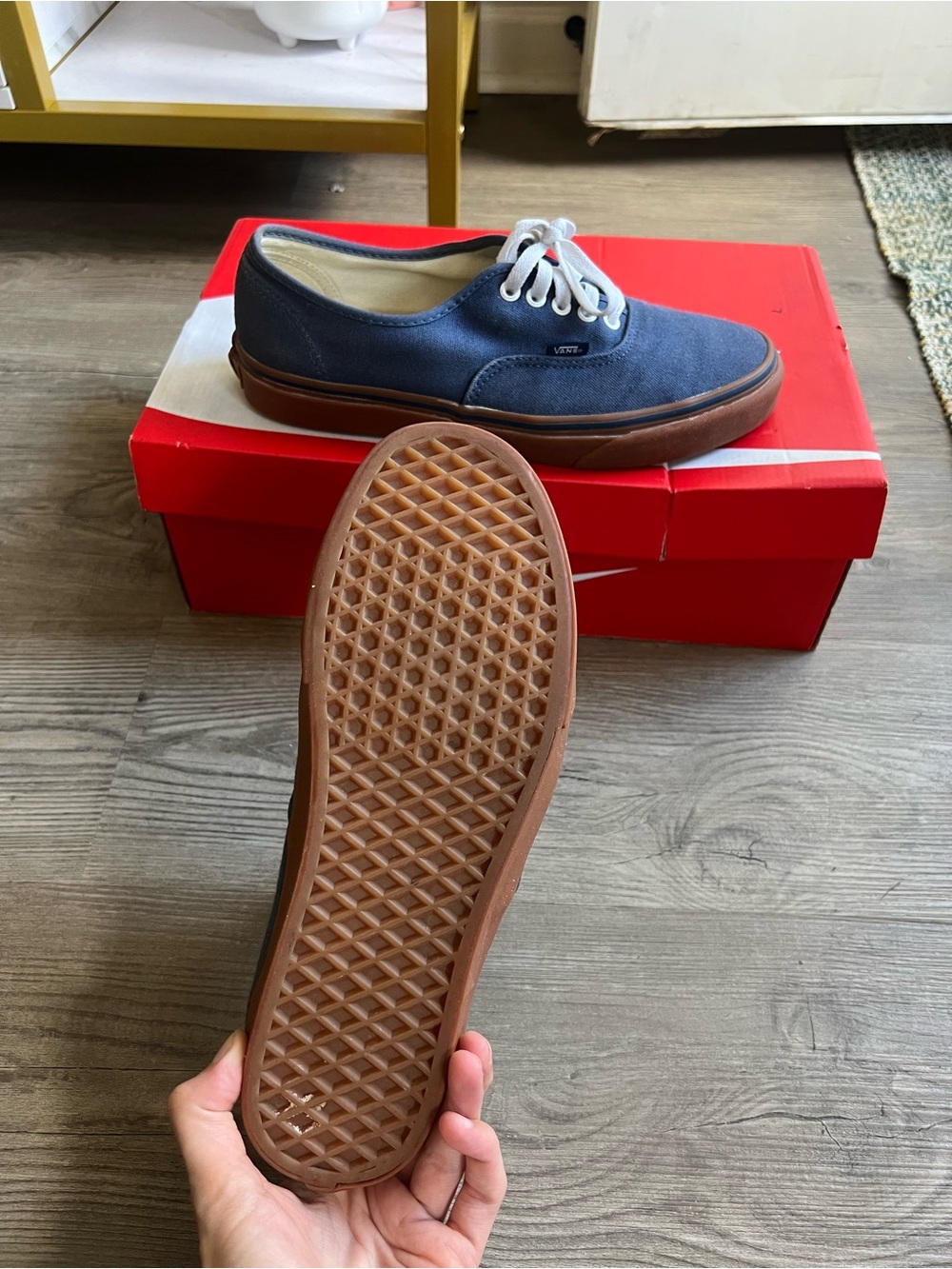 Vans Authentic Men's Navy Gum TB4R Size 10 - Picture 8 of 8